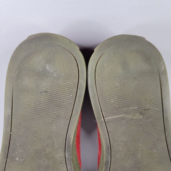 Comme Des Garcons SHIRT Loafer Shoes Round Toe Casual Slip On Suede Red Size 7 - Picture 9 of 13
